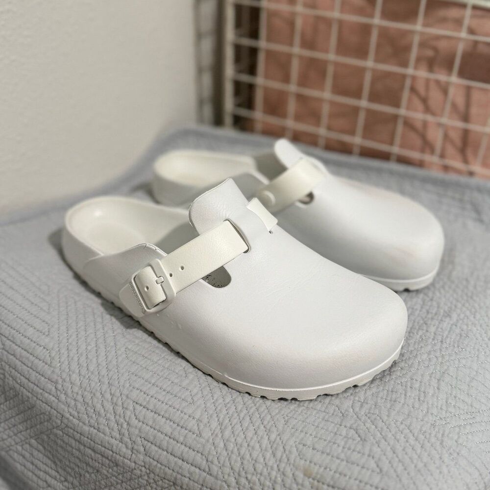 Birkenstock Boston Essentials EVA Clogs in White Size 37